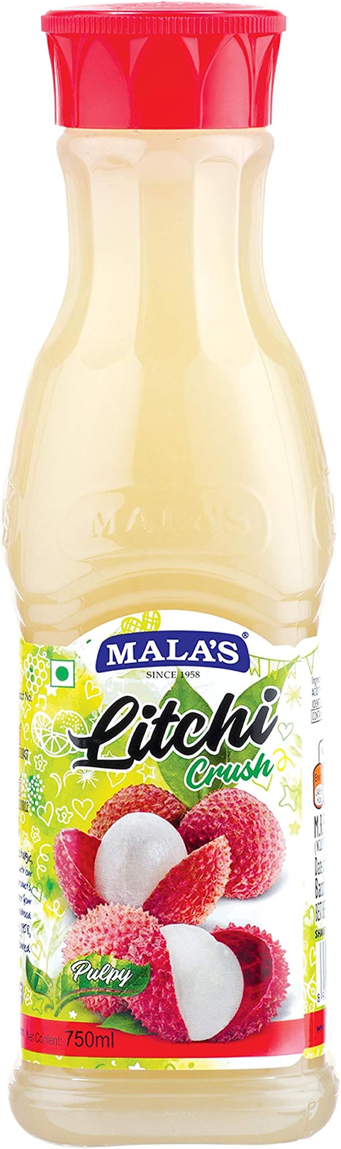 Mala's, Fruit Crush 750ml, Litchi, White, Medium