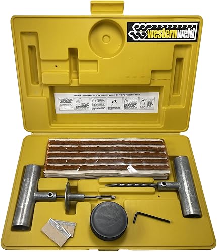 Sherco-Auto Kit profesional de reparación de neumáticos planos de servicio pesado de 36 piezas, sonda de enchufe de 8 pulgadas y herramienta de
