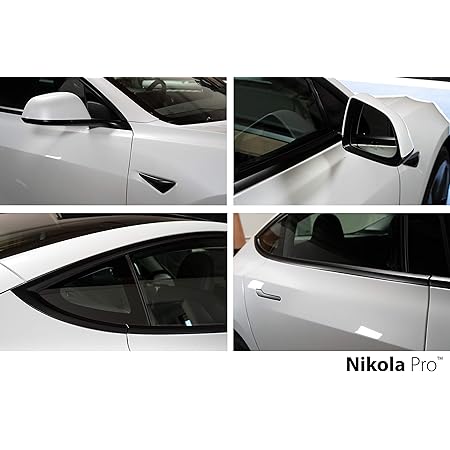 Nikola Pro Tesla Model 3 Full Chrome Delete Kit | Two Complete Kits Included | Made in USA | 3M 2080 Vinyl | Heat Gun Included (Satin Black)