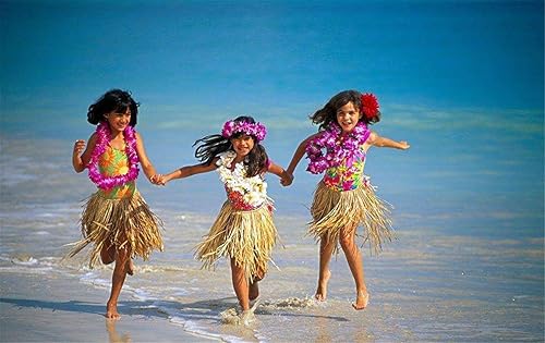 Miniatura 5 de 4 piezas de leis hawaianos morados con hojas verdes para fiesta de graduación, fiesta de baile, accesorio de fotos en exteriores (morado)