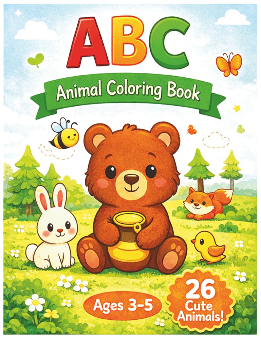 ABC Animal Coloring Book: Coloring Book for Toddlers and Kids | Preschool Coloring Book | Simple and Big Coloring Pages for Kids | 27 Pages | 8.5x11 inches | Kids Ages 3-5