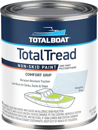 TotalBoat TotalTread - Pintura antideslizante para cubierta, revestimiento de tracción antideslizante de grado marino para barcos, madera, fibra de