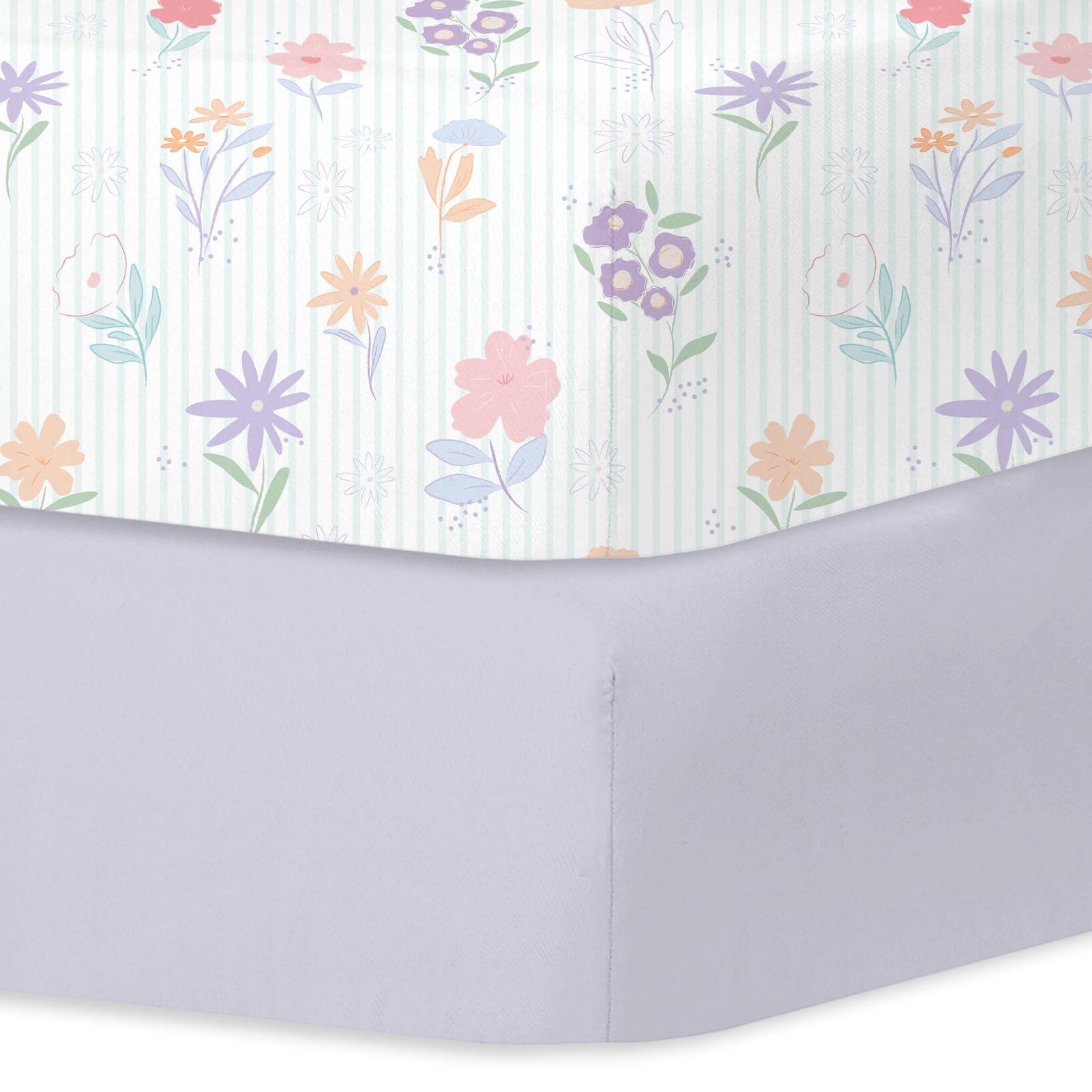 Little Grape Land cot bed sheets 140 x 70 cm fitted 2 Pack