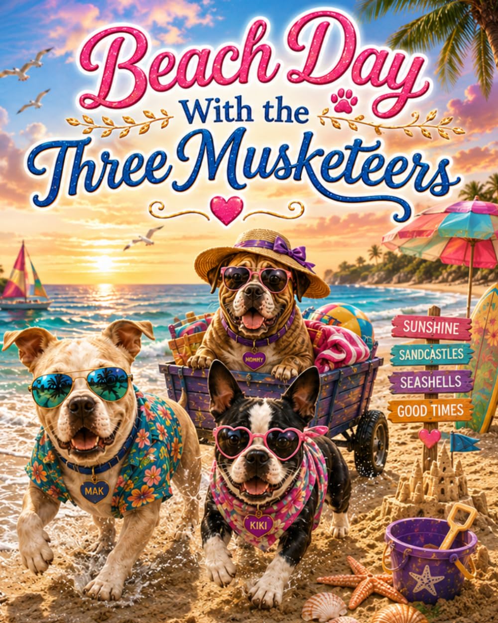 Beach Day With The Three Musketeers (The Three Musketeers: Life’s Ups and Downs)