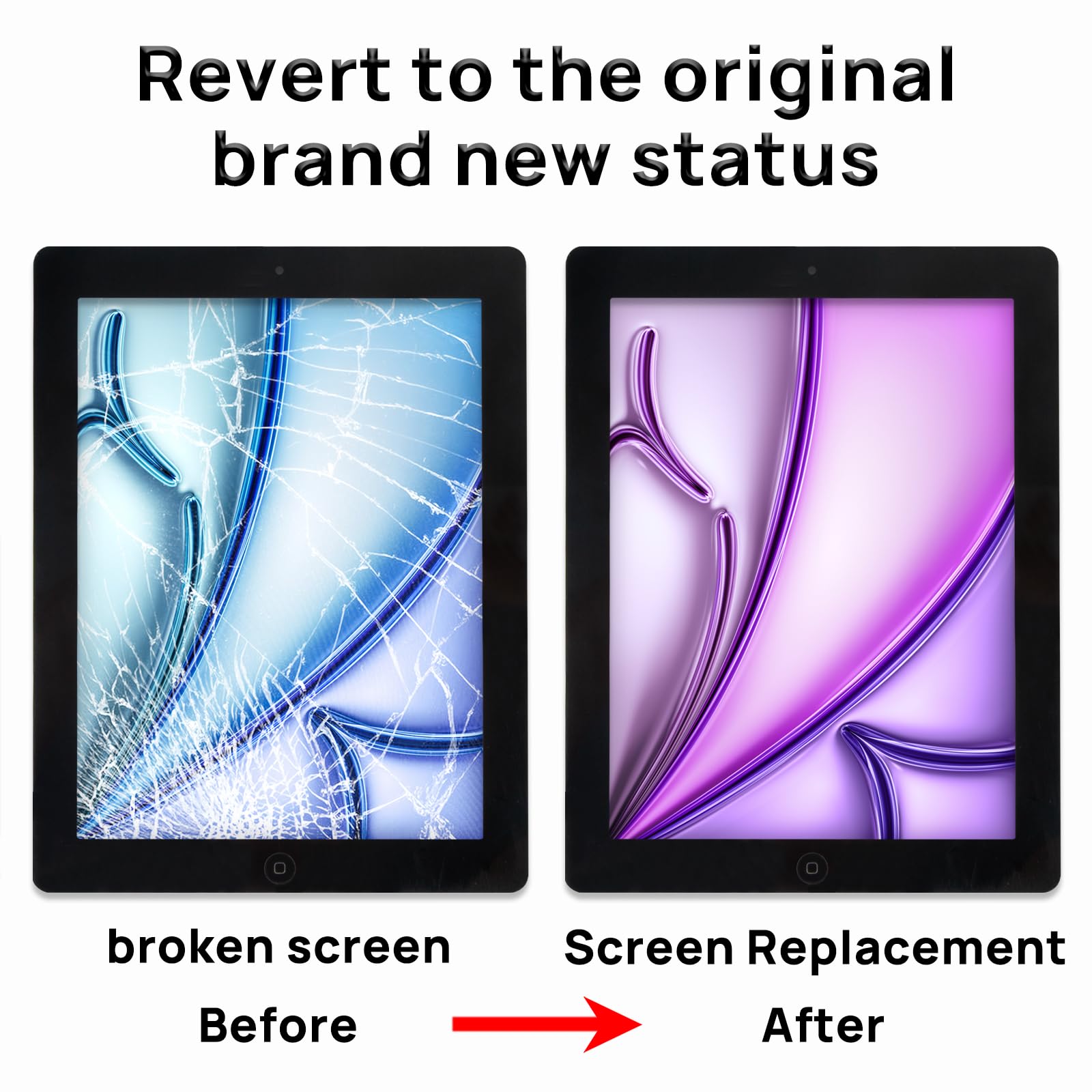 Écran tactile de rechange pour iPad 4 4ème génération avec bouton Home