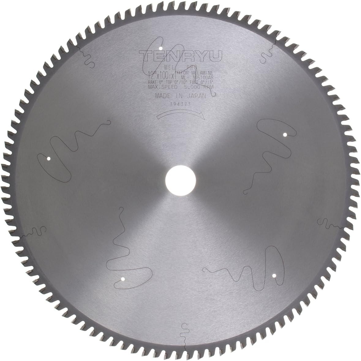 Tenryu ML-305100AB 12" Carbide Tipped Saw Blade (100 Tooth ATAFR Grind - 1" Arbor - 0.126 Kerf)