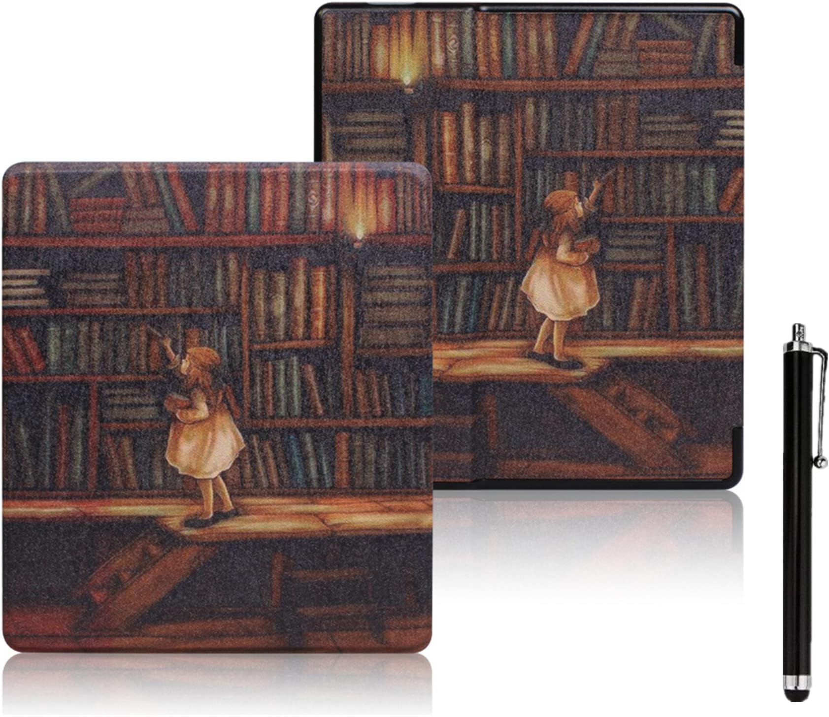 GUKSRASO Case for 7" Kindle Oasis (10th Generation, 2019 Release and 9th Generation, 2017 Release) (Model No. S8IN4O or CW24WI), Touch Screen Pen