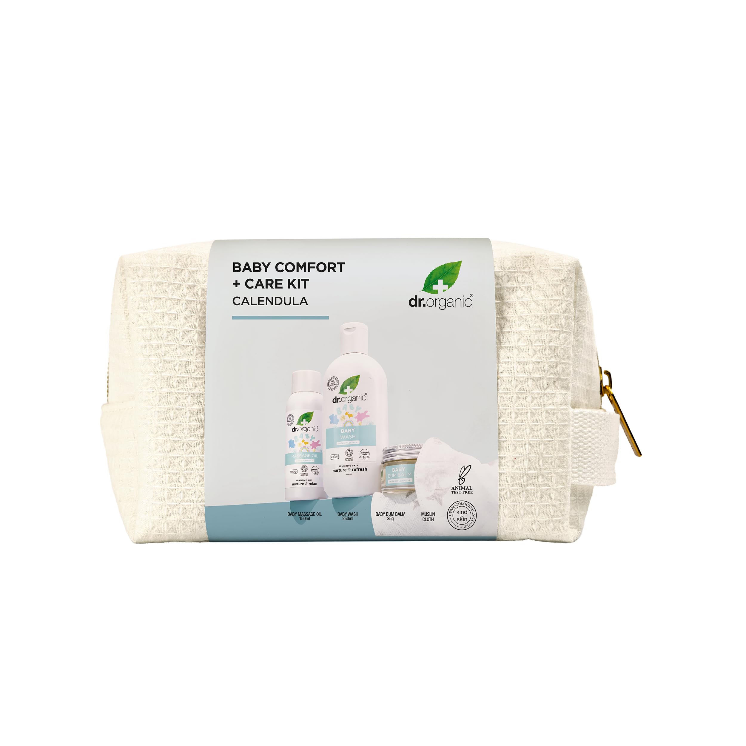 Dr Organic, Calendula Baby Comfort & Care Kit, Women's & Men's Skincare, Baby Essentials, Vegan, Cruelty, Paraben & SLS Free