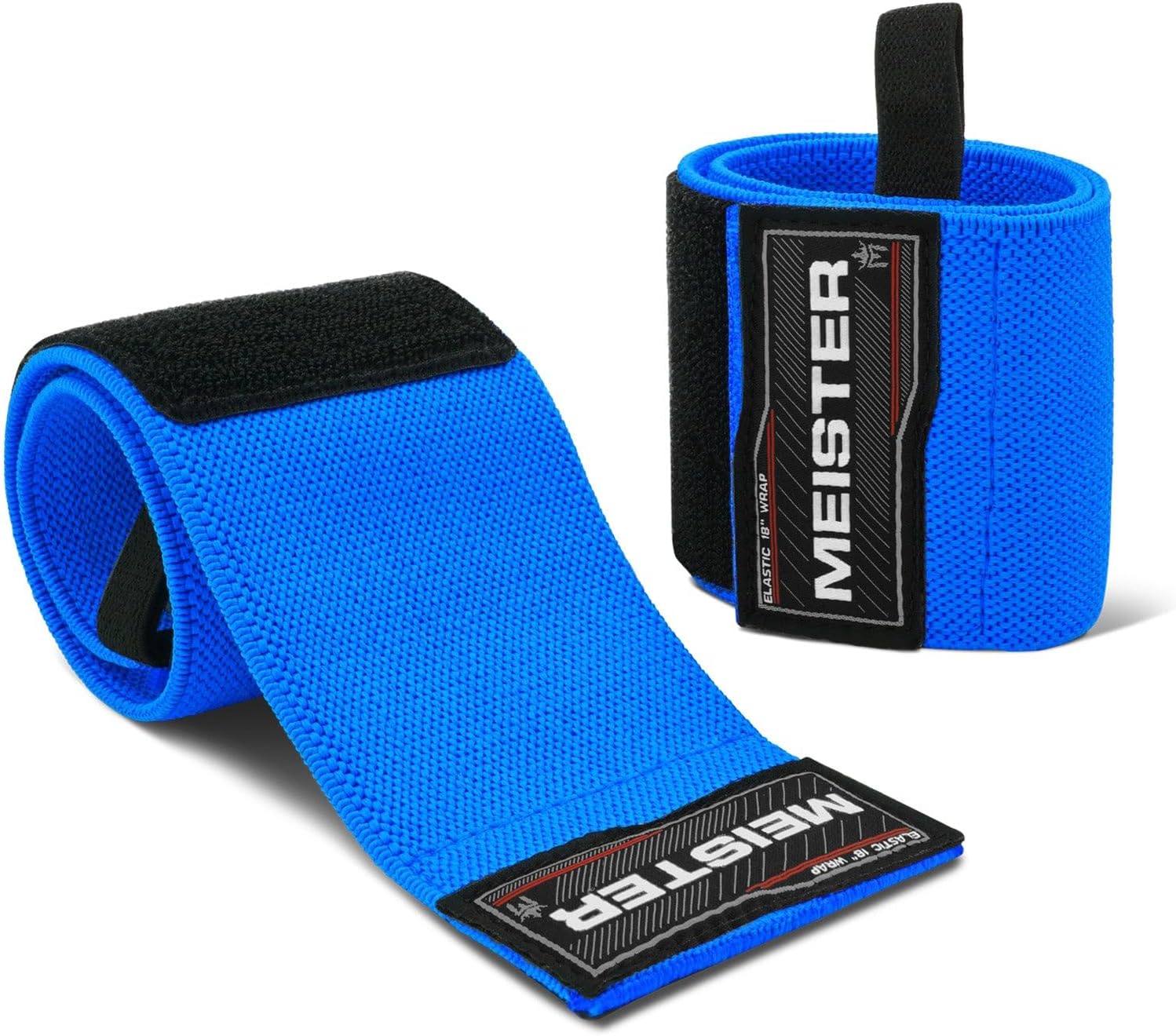 Meister 18インチ 伸縮性リストラップ - 重量挙げ、筋力、クロストレーニングのための頑丈なサポート