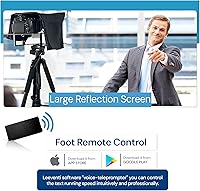 Vista 5 de Teleprompter 5.0 12" Compatible con iPad, tableta, smartphone y cámara DSLR, control remoto o aplicación, compatible con Android e iOS, ideal