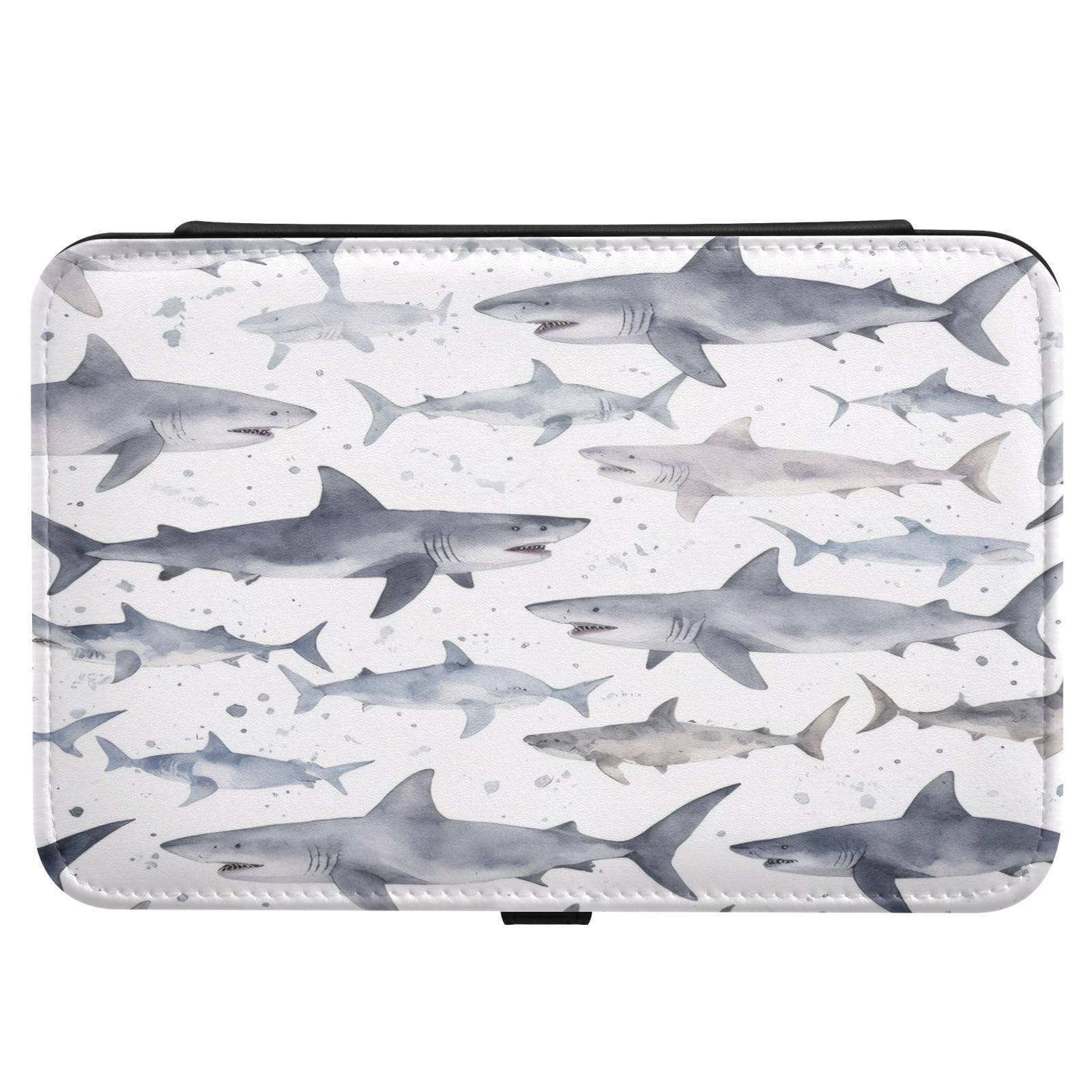 Haskirky Shark Jewelry Box Portable PU Leather Travel Jewelry Organize for Women Jewelry Storage Display Holder for Ring, Necklace, Earring