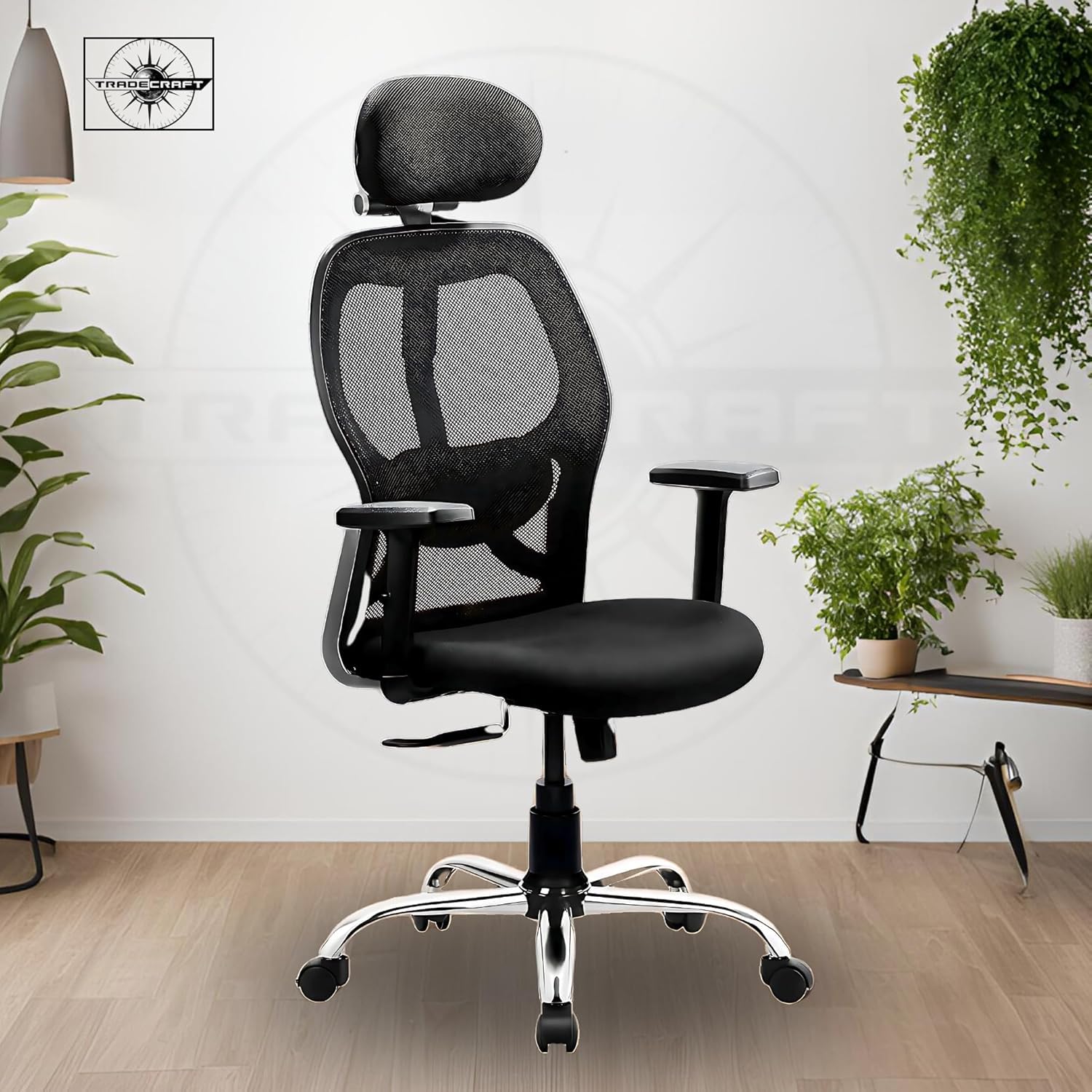 TRADE CRAFT Home Office Chair Desk Chair Computer Chair with Lumbar Support Armrest Executive Rolling Swivel Adjustable Mid Back Task Chair for Women Adults (B0D86V3VRP) Amazon Price History, Amazon Price Tracker