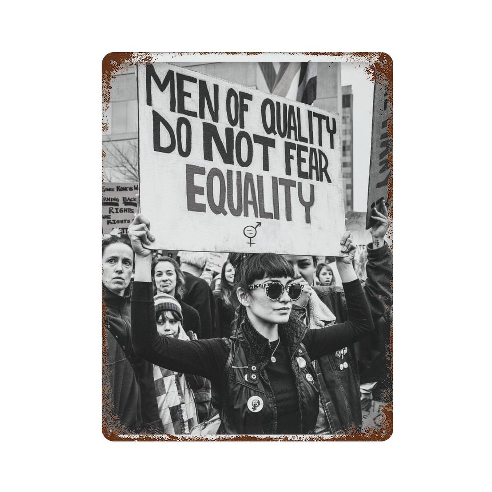 xiaoxiaoshen Vintage Feminist Poster1 Wall Decor Art Metal Tin Poster Modern Home Decor Art Home Bar Shop Decorations Vintage Sign 40x30cm