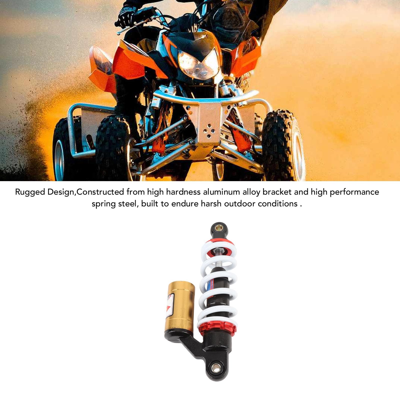 CHICIRIS Amortiguador, Amortiguador de Suspensión de Resorte Ajustable de Servicio Pesado de 250 Mm de 250 Mm para Bicicleta de Tierra ATV GO KART Scooter