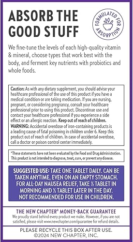 Miniatura 7 de New Chapter Vitaminas prenatales, un multivitamínico prenatal diario a partir de 35 años con metilfolato + colina para mamá y bebé sanos - 90