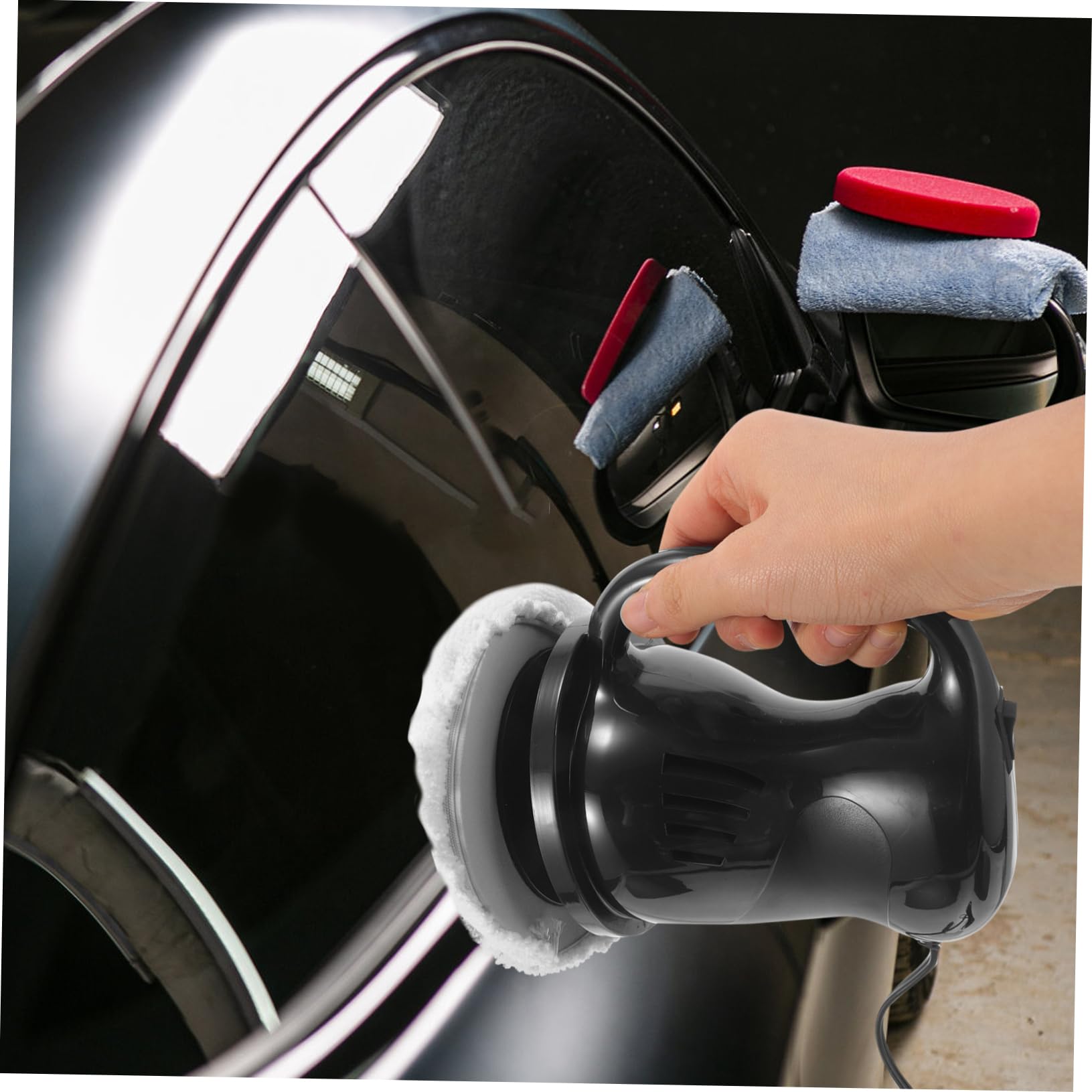 12v Lucidatrice Per Auto Macchina Per Lucidatura e Applicazione Cera Design Ergonomico e Antiscivolo Perfetta Per Dettagli Auto e Manutenzione Veicoli Nero