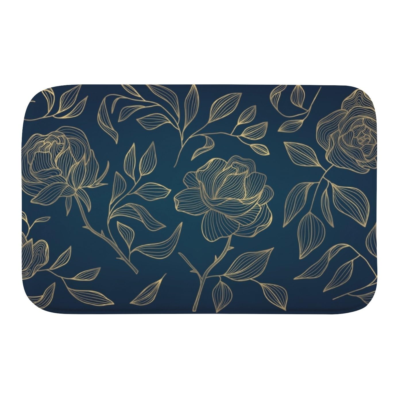 Botanical Rose Design Anti Fatigue Mat 18 X30 Front Door Rug Indoor Entrance Bathroom Christmas Decor Western Bathroom