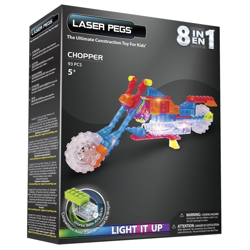 Laser Pegs Zippy Do Chopper 8 In 1 Construction ZD3100B Building Sets and Blocks