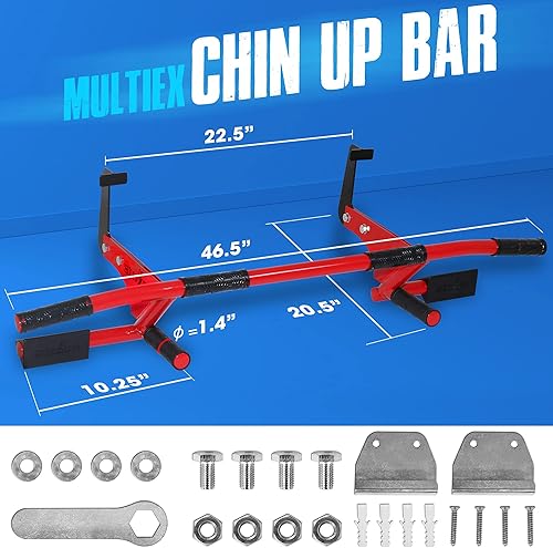 Miniatura 3 de STOZM MultiEx - Barra de barbilla para puerta con múltiples opciones de color, capacidad de empuje, posiciones de agarre protegidas por TPE,