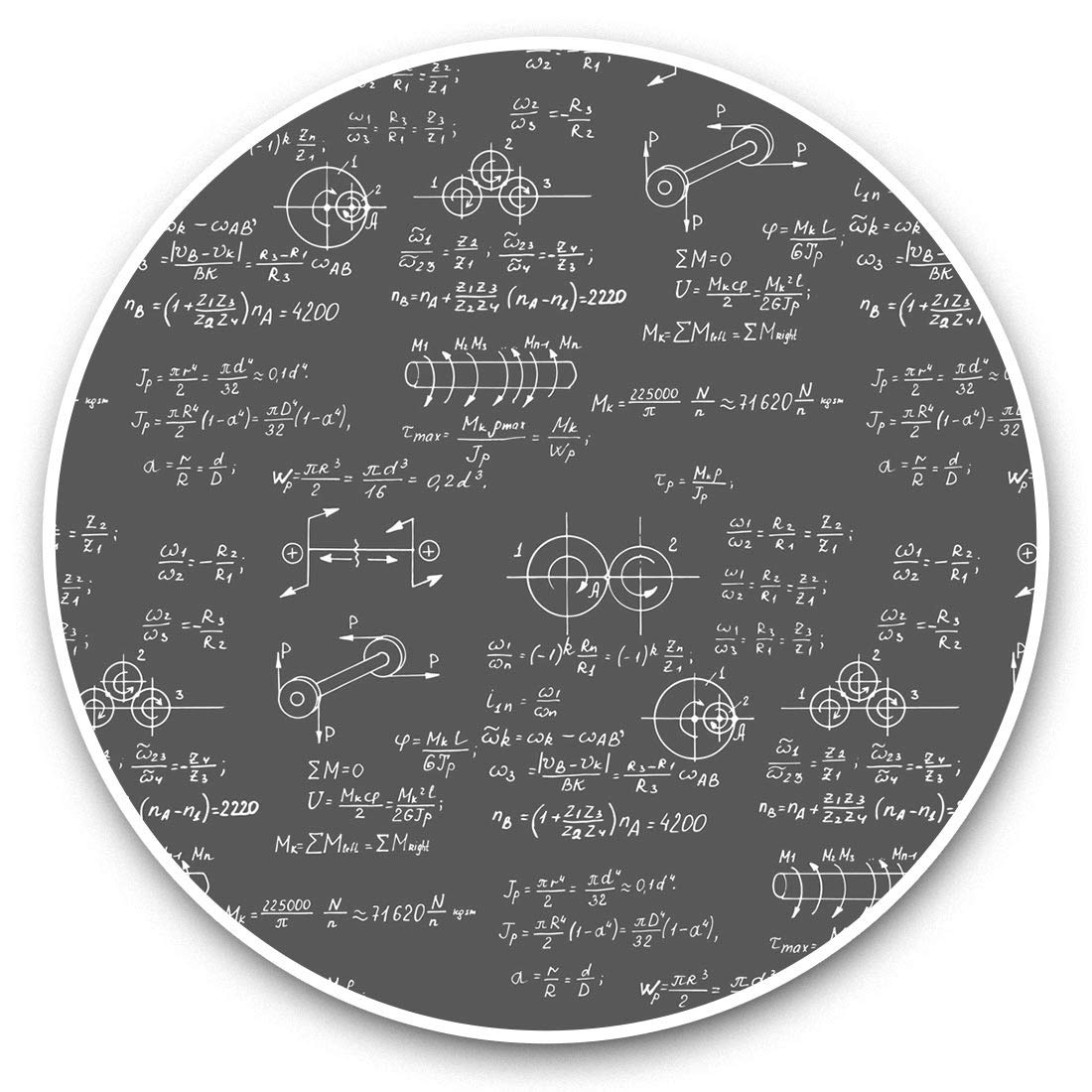 Destination Vinyl Ltd Bw Science Maths Equation Signs 42292 2 X 20Cm Vinyl Stickers - Science Maths Equation Signs Decals 42292