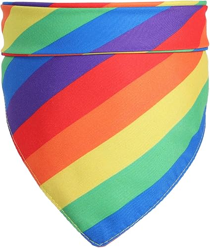Miniatura 2 de Tinsow Pañuelos multiusos Baberos Rainbow Dog Kerchief LGBT+ Día del Orgullo Collar de perro gato Mascotas Collar