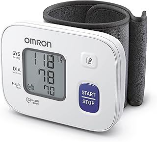 OMRON RS2 Wrist Blood Pressure Monitor - Clinically Validated Wrist Blood Pressure Machine with BP cuff (13.5-21.5 cm) - Wrist BP Monitor with Irregular Heartbeat Detection - 30 Measurements in Memory