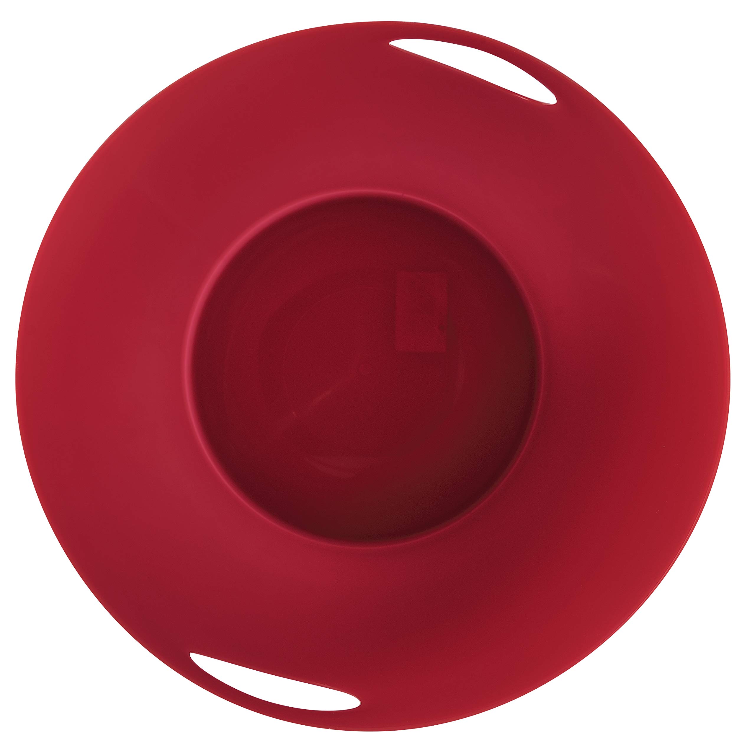 Exacompta - Cod.45324D - 1 cestino gettacarta, serie ECOBIN con manici - Capacità 15 litri, per l'ufficio o l'home office - Dimensioni 26,5X26,5X33,5 cm - rosso cremisi traslucido