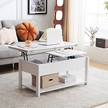 Amazon.co.jp: ガス圧式昇降式ローテーブル リフトアップテーブル天板