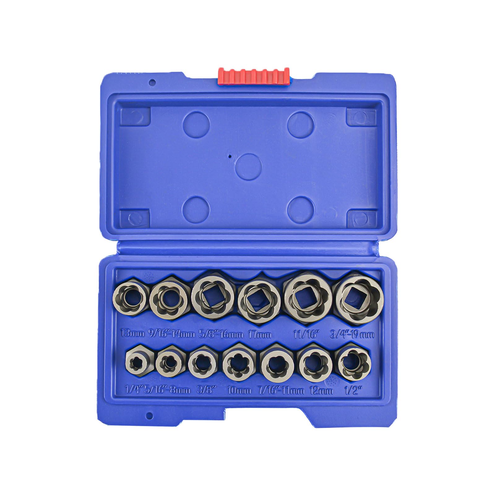 Efficient 13pc Extractor Socket Easy Removal of Various Nut Quick and Easy Nut Disassembly with Storage Case Set