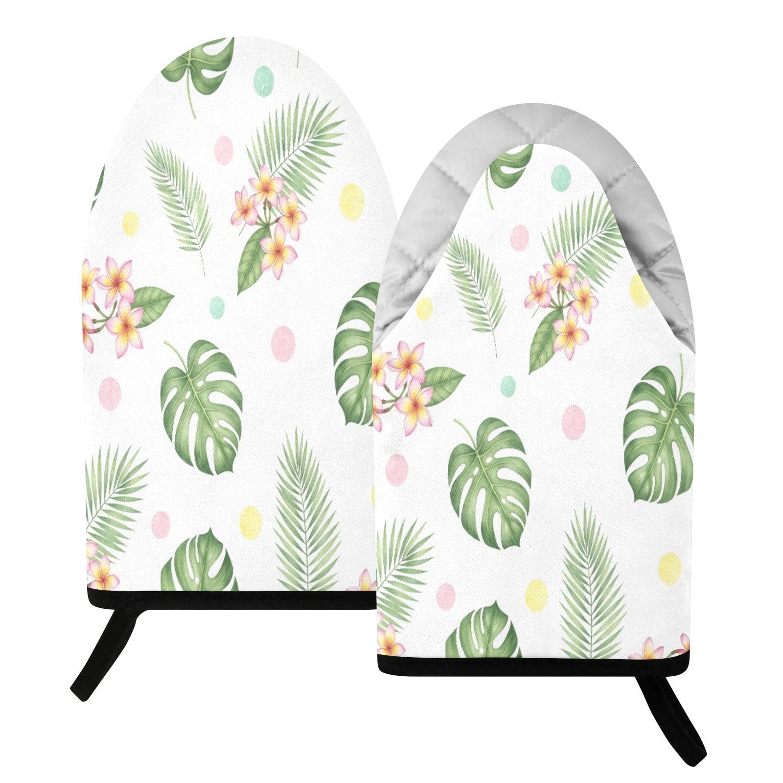 BURSTDDY Leaves Oven Mitt,Heat Resistant Kitchen Mitts for Cooking
