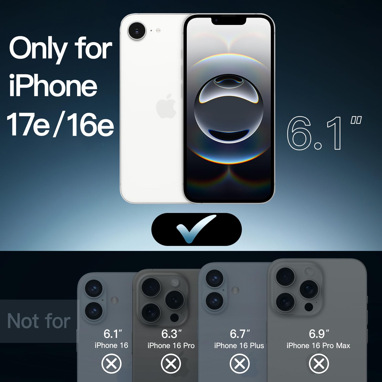 JETech Etui dla iPhone 17e/16e, Nie Żółknie, Przezroczyste | Ochrona przed Wstrząsami, Twardy Tył PC Odporny na Zarysowania, Trwały Przezroczysty Bumper TPU