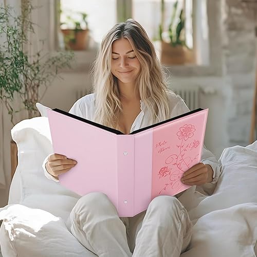 Miniatura 6 de Artmag - Álbum para fotos 4 x 6, gran capacidad, para boda o familia, cubierta de piel, para fotos horizontales y verticales de 4 x 6, con páginas