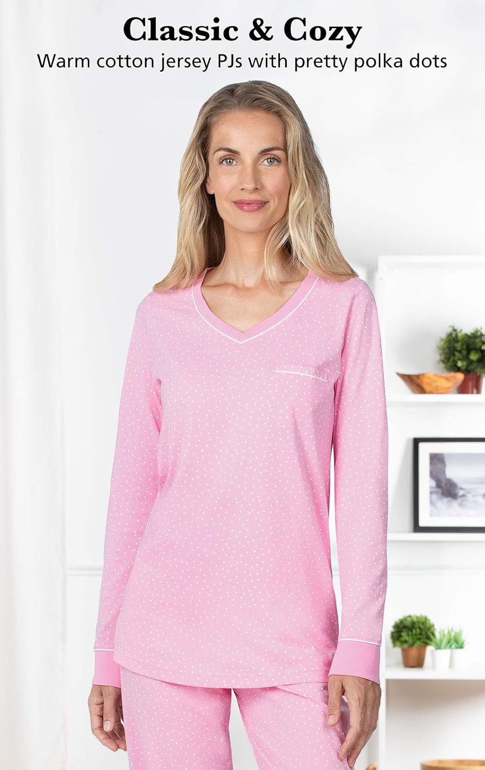 PajamaGram Pajamas For Women - Womens PJ Sets, Pullover Top, 100% Cotton - Image 4