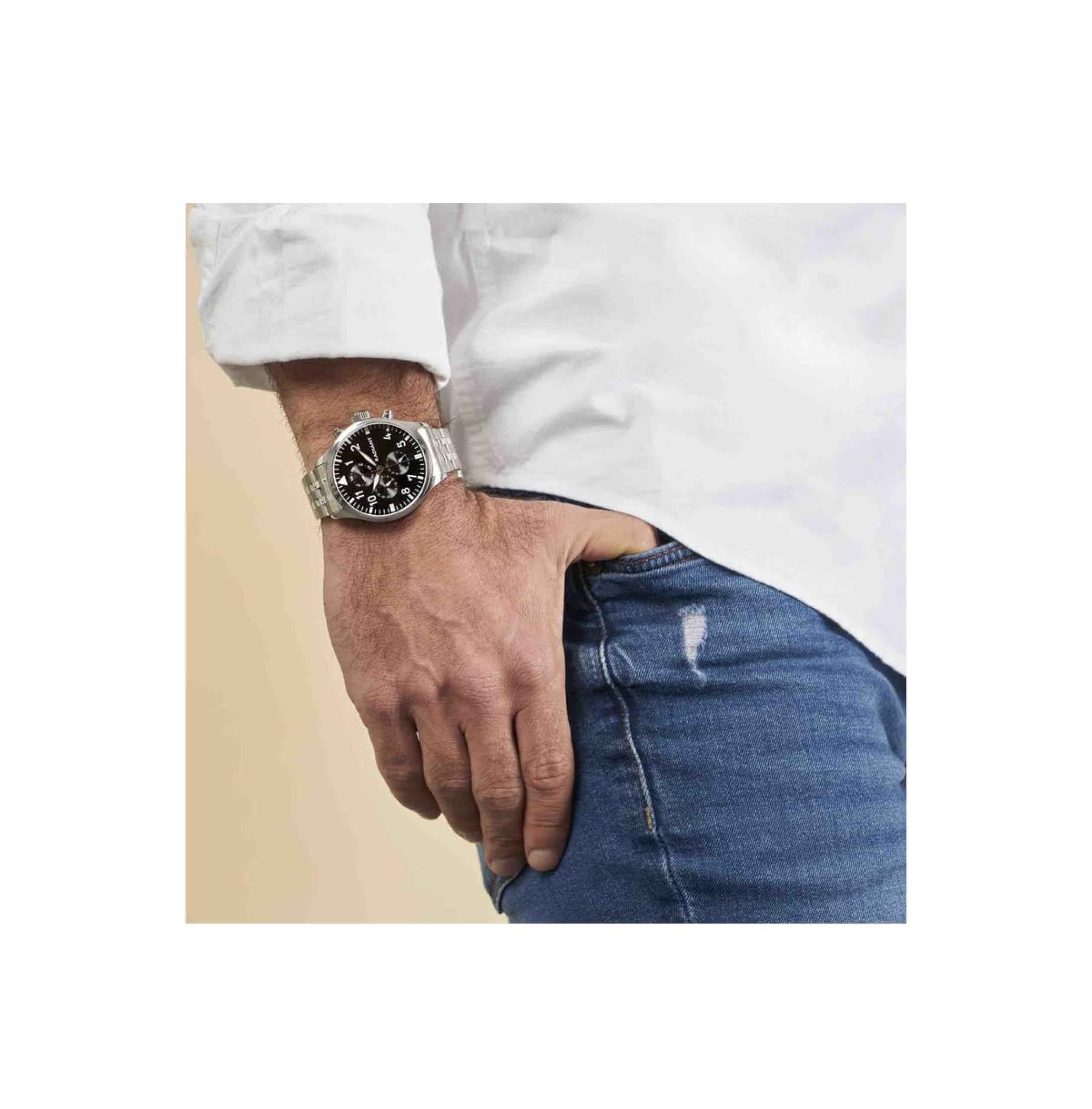 Radiant - Colección Caiman - Reloj analógico de Cuarzo. Reloj de Pulsera para Hombre. Tamaño 43mm. 5ATM.