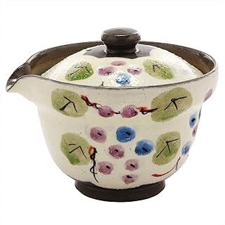 京焼 清水焼 景春窯 宝瓶 黒陶彫葡萄