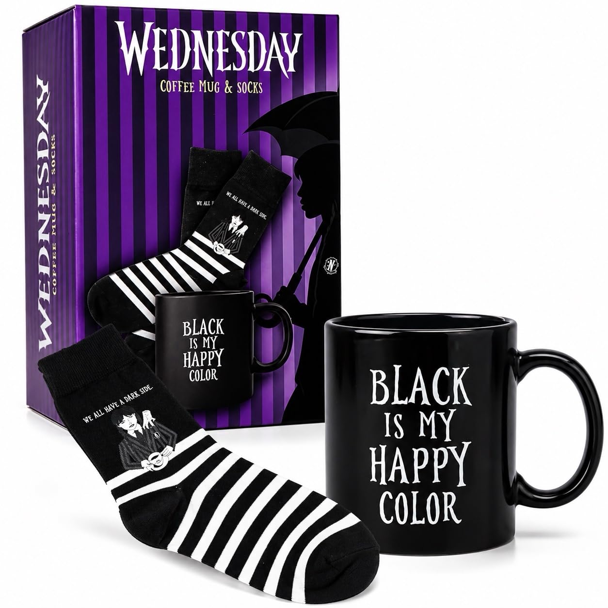 Wednesday Keramik-Tasse 350 ml & Exklusive Socken
