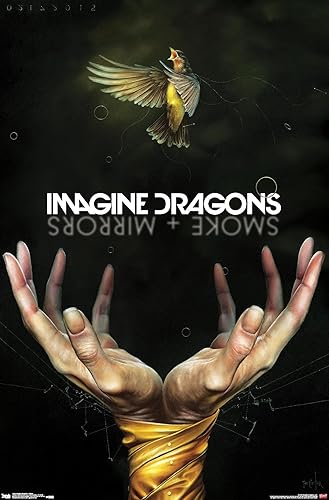 Trends International Imagine Dragons - Póster de pared ahumado, 14.725 x 22.375 pulgadas, versión premium sin marco