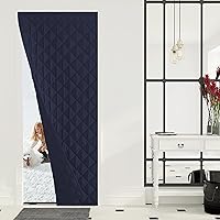 Vista 48 de NICETOWN Cortina de puerta con aislamiento térmico para interiores y exteriores, bloqueador de corrientes de aire de 26 x 78 pulgadas de grosor