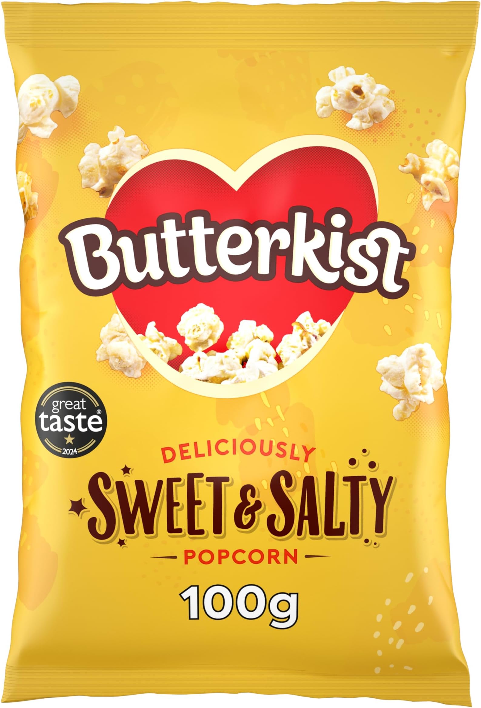 Butterkist - SWEET & SALTY popcorn 100g - 150 Calories Per Serving - Gluten Free, No Artificial Colours or Flavours, Suitable for Vegetarians