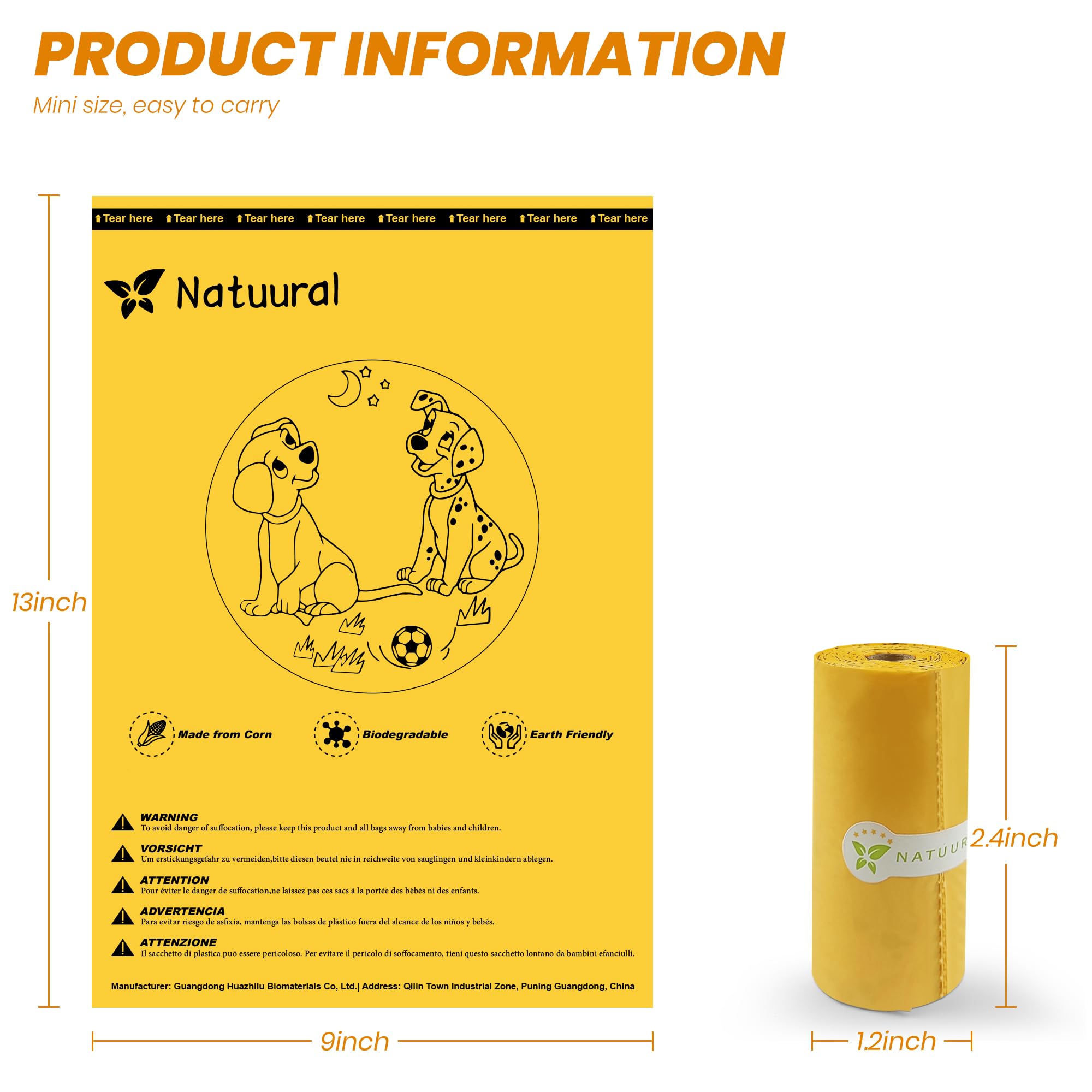 Dog Poop Bags Rolls-600 Counts (40 Rolls), Biodegradable Dog Poop Bags Made of Cornstarch - Image 3