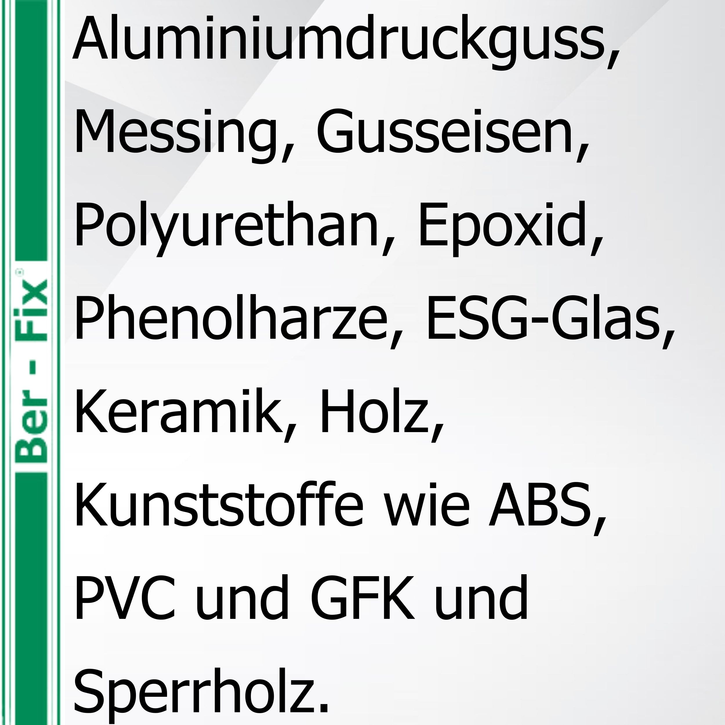 Ber-Fix® 2K Epoxidkleber 5 Min – Vorratspack (6x50g) | mit Dosierpistole; 2K-System für Spaltfüllung und feste Reparaturen; Aushärtung 5 Minuten; Inhalt: 6x50g