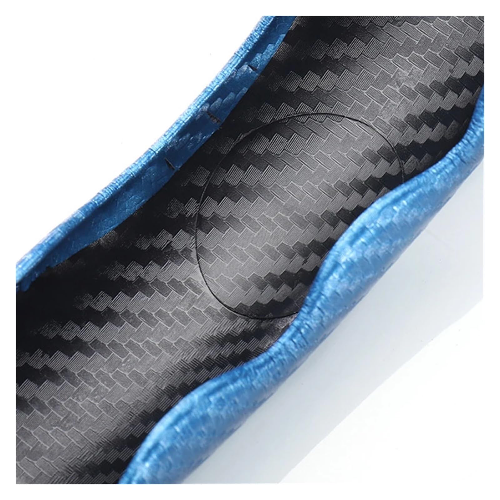 Volante Cover Per universale antiscivolo 2 metà coprivolante per auto copertura in silicone in fibra di carbonio accessori antiscivolo Coprivolanti Auto (Colore : Bianco)