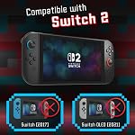 Fosmon 4 en 1 Chargeur de contrôleur magnétique double direction pour commutateur 2 | Compatible avec Nintendo Switch 2 Joy-Con. Station de recharge multi, 9 RGB Fonction de protection contre les surcharges légères et intelligentes, noir