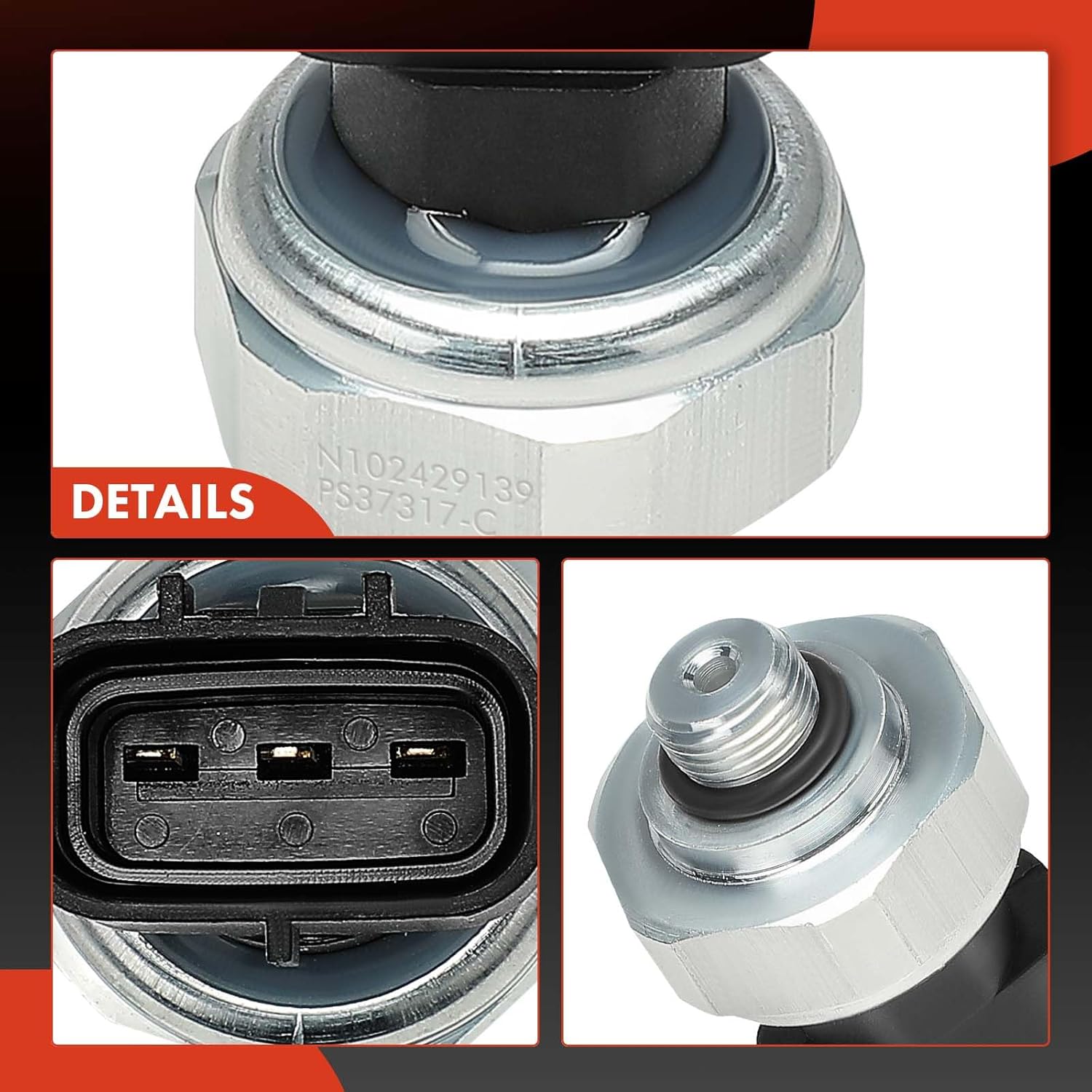 A-Premium A/C Pressure Sensor [3 Pins] Compatible with Toyota Camry, RAV4, Corolla, Prius, Highlander, Sienna, Matrix, Avalon, Yaris, Venza & Lexus RX330, RX350, RX350L, RX450h, RX450hL & Scion