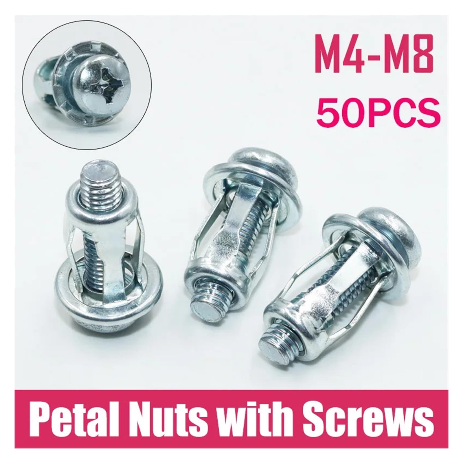 Dado for rivetto petalo M4 M5 M6 20-25mm Bullone di espansione for auto for facciate continue in acciaio (10/30/50 pezzi)