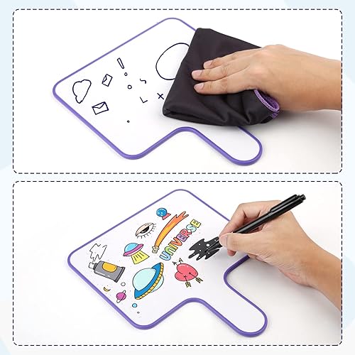 Miniatura 4 de 12 paletas de respuesta de borrado en seco, pizarras blancas de respuesta de doble cara, tablero de respuesta de borrado en seco para oficina,