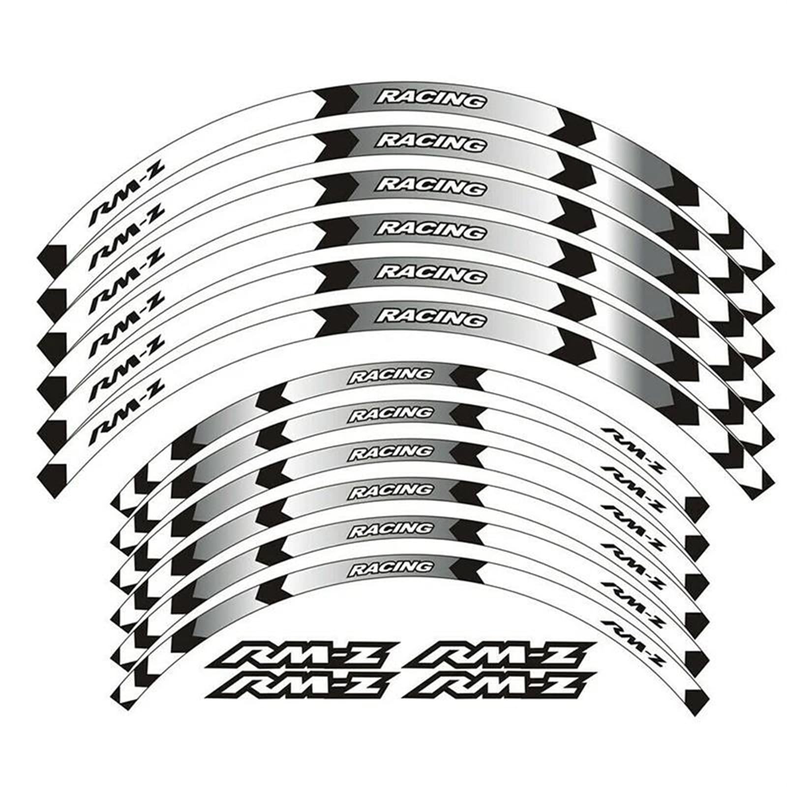 Motorcycle Stickers Reflective Wheel Decals Rims for Suzuki RMZ450 RMZ250 RMZ 450 250 RM Z450 Z250 Z(Style 9)