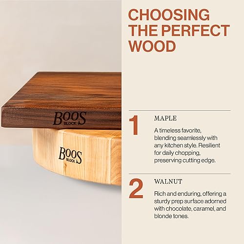 Miniatura 6 de John Boos CCB Series Tabla de cortar rectangular de madera de arce de 24 x 18 pulgadas, 2.25 pulgadas de grosor, bloque de carnicero reversible de