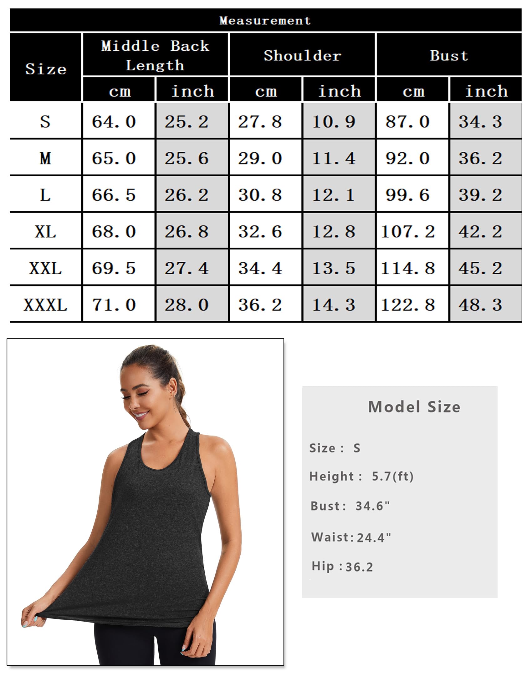 Gyabnw Camiseta Tirantes Mujer Deportiva Camiseta Sin Mangas Mujer Ligero y Transpirable Tops Yoga Fitness Correr Tirantes para Ejercicio Cuello Redondo Tops Deportes Espalda Abierta
