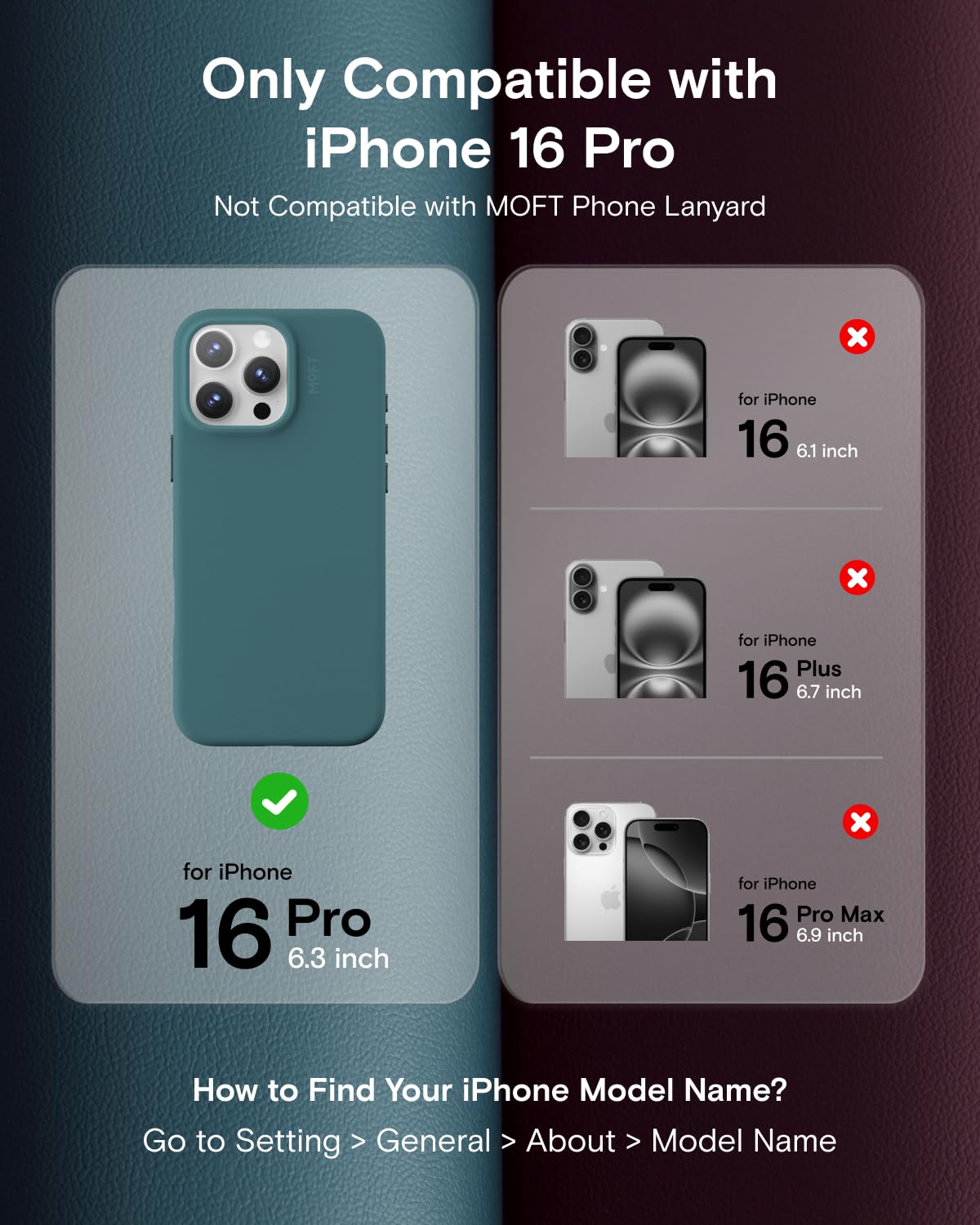 MOFT Snap Case MOVAS™ for iPhone 16 Pro Case, Compatible